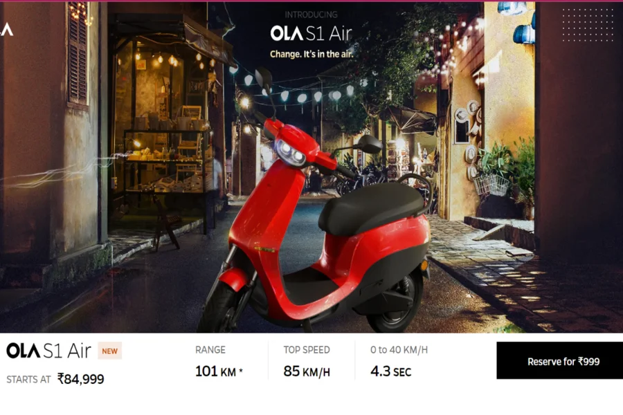 Book Ola Electric Scooter ola electric scooter booking process